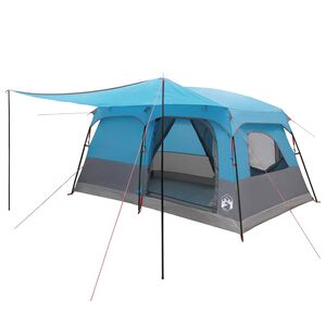 vidaXL Csal&aacute;di S&aacute;tor tetővel K&eacute;k 420 x 305 x 200 cm Poli&eacute;szter &eacute;s ac&eacute;l