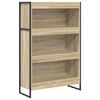 vidaXL K&ouml;nyvespolc 80 x 30 x 121 cm Szerelt Fa Sonoma