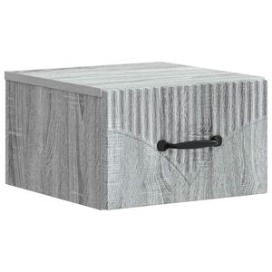 vidaXL Fali &eacute;jjeli szekr&eacute;ny Sz&uuml;rke Sonoma 34,5 x 33 x 20 cm Szerelt Fa