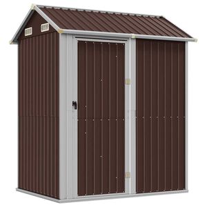 vidaXL barna horganyzott ac&eacute;l kerti f&eacute;szer 192x152,5x237 cm