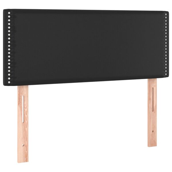 vidaXL fekete műbőr LED-es fejt&aacute;mla 100 x 5 x 78/88 cm