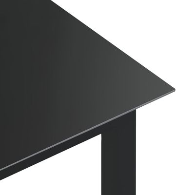 vidaXL fekete alumínium és üveg kerti asztal 190 x 90 x 74 cm