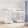 vidaXL Háromszintes emeletes ágykeret Fehér 140 x 200 cm Tömör fenyőfa
