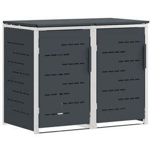 vidaXL Kerekes Hullad&eacute;kgyűjtő T&aacute;rol&aacute;s for 2 Bins 240L Antracitsz&uuml;rke