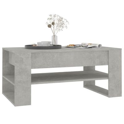 vidaXL betonszürke szerelt fa dohányzóasztal 102 x 55 x 45 cm
