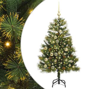 vidaXL Műanyag Hajtogat&oacute;s Kar&aacute;csonyfa Toj&aacute;sokkal Z&ouml;ld 120 cm