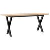 vidaXL t&ouml;m&ouml;r fenyőfa &eacute;s ac&eacute;l X-v&aacute;z&uacute; doh&aacute;nyz&oacute;asztal 110x40x45,5 cm