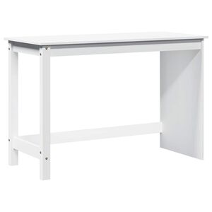 vidaXL Asztal Feh&eacute;r 112 x 50 x 75 cm T&ouml;m&ouml;r fenyőfa