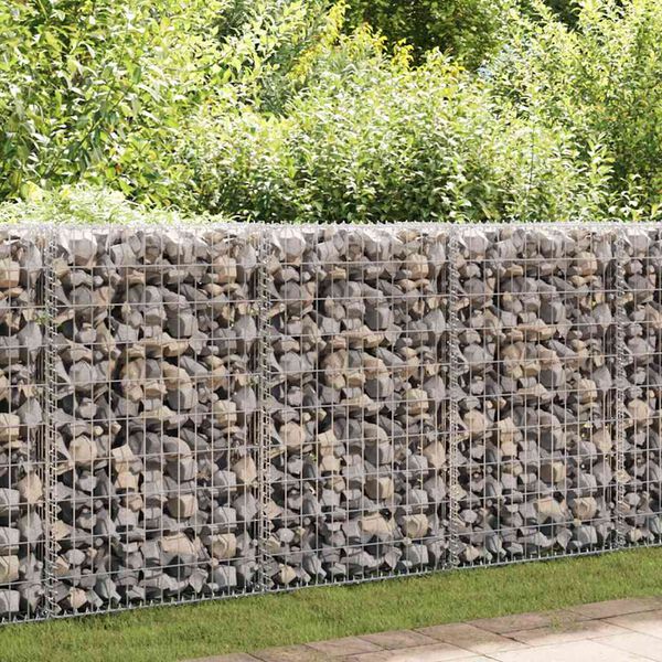 vidaXL horganyzott ac&eacute;l gabion fal fed&eacute;llel 300 x 30 x 100 cm