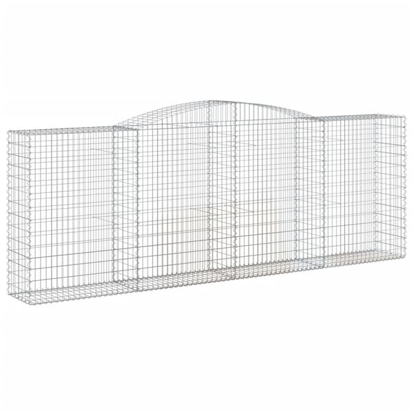 vidaXL íves horganyzott vas gabion kosár 400x50x140/160 cm