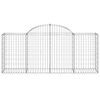 vidaXL 7 db &iacute;ves horganyzott vas gabion kos&aacute;r 200x50x80/100 cm