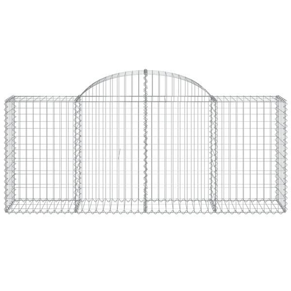 vidaXL 7 db &iacute;ves horganyzott vas gabion kos&aacute;r 200x50x80/100 cm