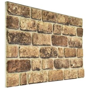 vidaXL Fali panelek 10 pcs S&ouml;t&eacute;t Homok 100 x 50 cm EPS Hab