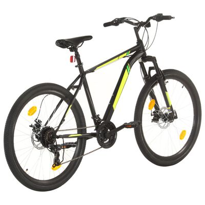 vidaXL 21 sebességes fekete mountain bike 27,5 hüvelykes kerékkel 50cm