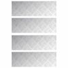 vidaXL L&eacute;pcsőfok N&eacute;gysz&ouml;gletes 4 pcs Ez&uuml;st 75 x 25 cm Alum&iacute;nium