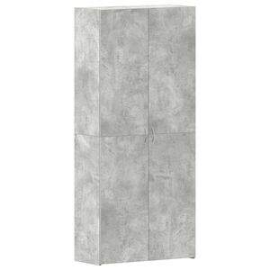 vidaXL Cipőszekr&eacute;ny 80 x 35.5 x 180 cm Szerelt Fa Sz&uuml;rke