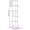 vidaXL k&eacute;zműves t&ouml;lgy szerelt fa fali sarokpolc 36,5 x 36,5 x 140 cm