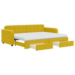 vidaXL s&aacute;rga kih&uacute;zhat&oacute; b&aacute;rsony heverő fi&oacute;kkal 80 x 200 cm