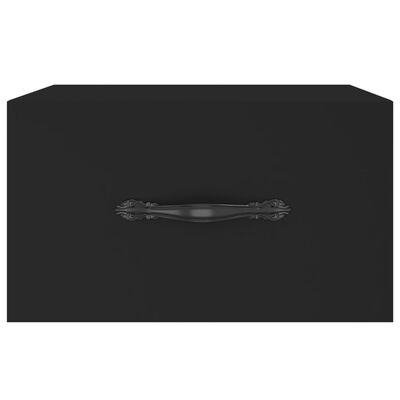 vidaXL fekete falra szerelhető éjjeliszekrény 35x35x20 cm