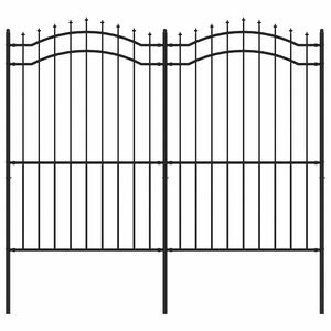 vidaXL fekete ac&eacute;l kerti ker&iacute;t&eacute;s Woerden l&aacute;ndzs&aacute;s tetejű 240 x 175 cm