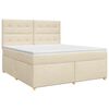 vidaXL Boxspring &aacute;gy matraccal Kr&eacute;msz&iacute;nű 140 x 190 cm Sz&ouml;vet