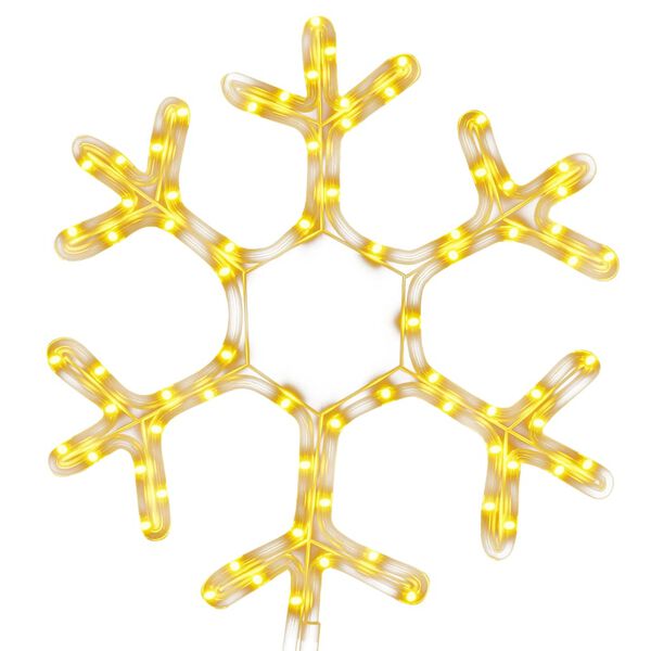 vidaXL kar&aacute;csonyi h&oacute;pehely 72 meleg feh&eacute;r LED-del 38 x 37 cm