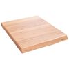 vidaXL vil&aacute;gosbarna kezelt t&ouml;m&ouml;r t&ouml;lgyfa fali polc 40x50x(2-4) cm
