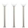 vidaXL 3 db k&uuml;lt&eacute;ri l&aacute;mpa 120 cm rozsdamentes ac&eacute;l IP44