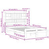 vidaXL fehér tömör fenyőfa könyvespolcos ágy matrac nélkül 135x190 cm