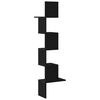vidaXL fekete forg&aacute;cslap fali sarokpolc 32x32x127,5 cm
