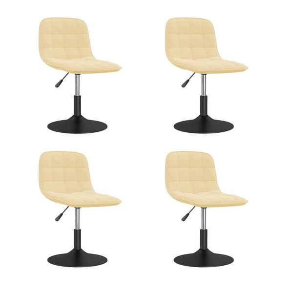 vidaXL 4 db kr&eacute;msz&iacute;nű b&aacute;rsony forg&oacute; &eacute;tkezősz&eacute;k