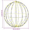 vidaXL Labda 192 LED-del Meleg feh&eacute;r 59,5 x 59,5 x 63 cm F&eacute;m