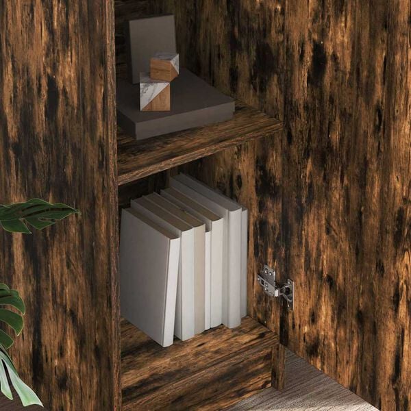 vidaXL Magas Szekrény Füstölt tölgy 35 x 39 x 168 cm Faanyag