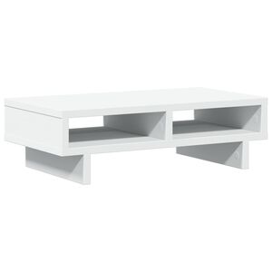 vidaXL feh&eacute;r szerelt fa monitor&aacute;llv&aacute;ny 50 x 27 x 15 cm