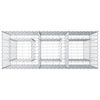 vidaXL Gabion emelt &aacute;gy Ez&uuml;st 130 x 50 x 80 cm Horganyzott ac&eacute;l
