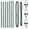 vidaXL Kerítoszlopok 7 pcs Zöld Ø32mm 80 cm Horganyzott acél