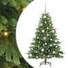 vidaXL Mű kar&aacute;csonyfa 150 LED-del &aacute;llv&aacute;nnyal Z&ouml;ld 120 cm PE &eacute;s PVC