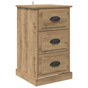 vidaXL &Eacute;jjeliszekr&eacute;ny Artisan t&ouml;lgy 39 x 39 x 67,5 cm Szerelt Fa
