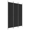 vidaXL 3 paneles fekete sz&ouml;vet t&eacute;relv&aacute;laszt&oacute; 150x220 cm