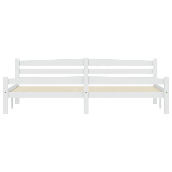 vidaXL fehér tömör fenyőfa ágykeret matrac nélkül 200 x 200 cm