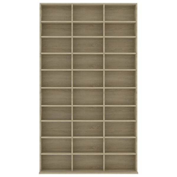 vidaXL sonoma t&ouml;lgy sz&iacute;nű szerelt fa CD-szekr&eacute;ny 102 x 16 x 177,5 cm