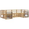 vidaXL K&uuml;lt&eacute;ri kanap&eacute; szett 6 pcs Feh&eacute;r 245 x 128,5 x 73 cm