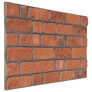vidaXL Fali panelek 10 db 100 x 50 cm Terrakotta EPS Hab