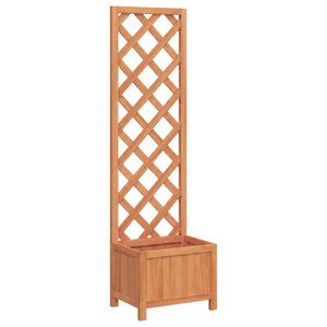 vidaXL t&ouml;m&ouml;r fenyőfa vir&aacute;gl&aacute;da r&aacute;ccsal 40 x 30 x 135 cm