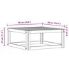 vidaXL tömör akácfa dohányzóasztal 68 x 68 x 29 cm
