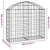 vidaXL íves horganyzott vas gabion kosár 100x30x80/100 cm
