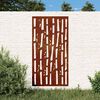 vidaXL bambuszmint&aacute;s corten ac&eacute;l kerti fald&iacute;sz 105 x 55 cm
