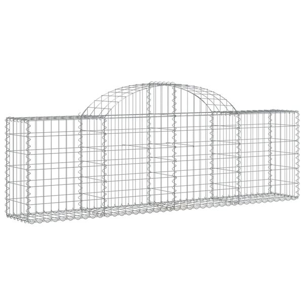 vidaXL 14 db &iacute;ves horganyzott vas gabion kos&aacute;r 200x30x60/80 cm