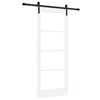 vidaXL Cs&uacute;sz&oacute; ajt&oacute; ORKDAL Feh&eacute;r 83 x 202 cm T&ouml;m&ouml;r fenyőfa &eacute;s &uuml;veg