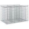 vidaXL Gabion emelt &aacute;gy 2 db 150 x 100 x 100 cm Horganyzott Ac&eacute;l Ez&uuml;st